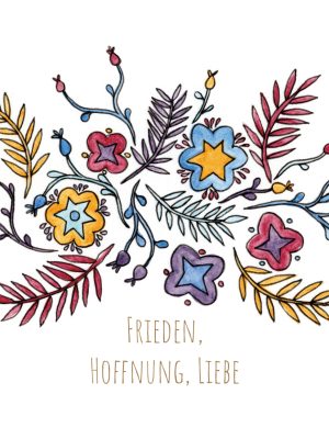 Postkarte Blumen - "Friedensblumen"