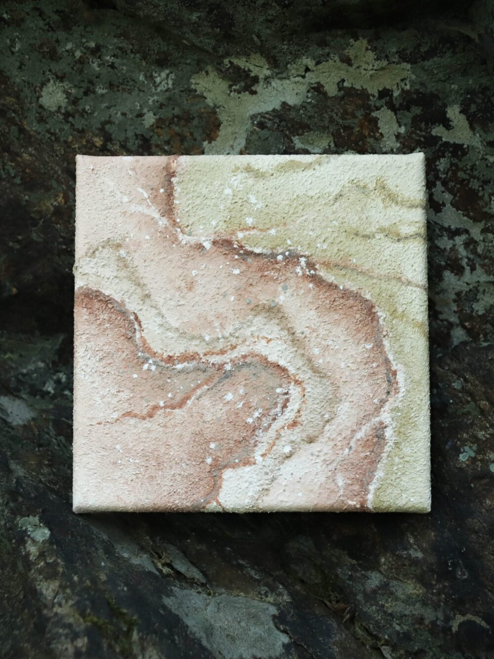 Erdpigmente Malerei auf Leinwand 15x15 Nr.05
