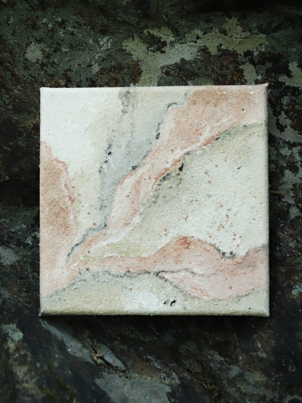 Erdpigmente Malerei auf Leinwand 15x15 Nr.06