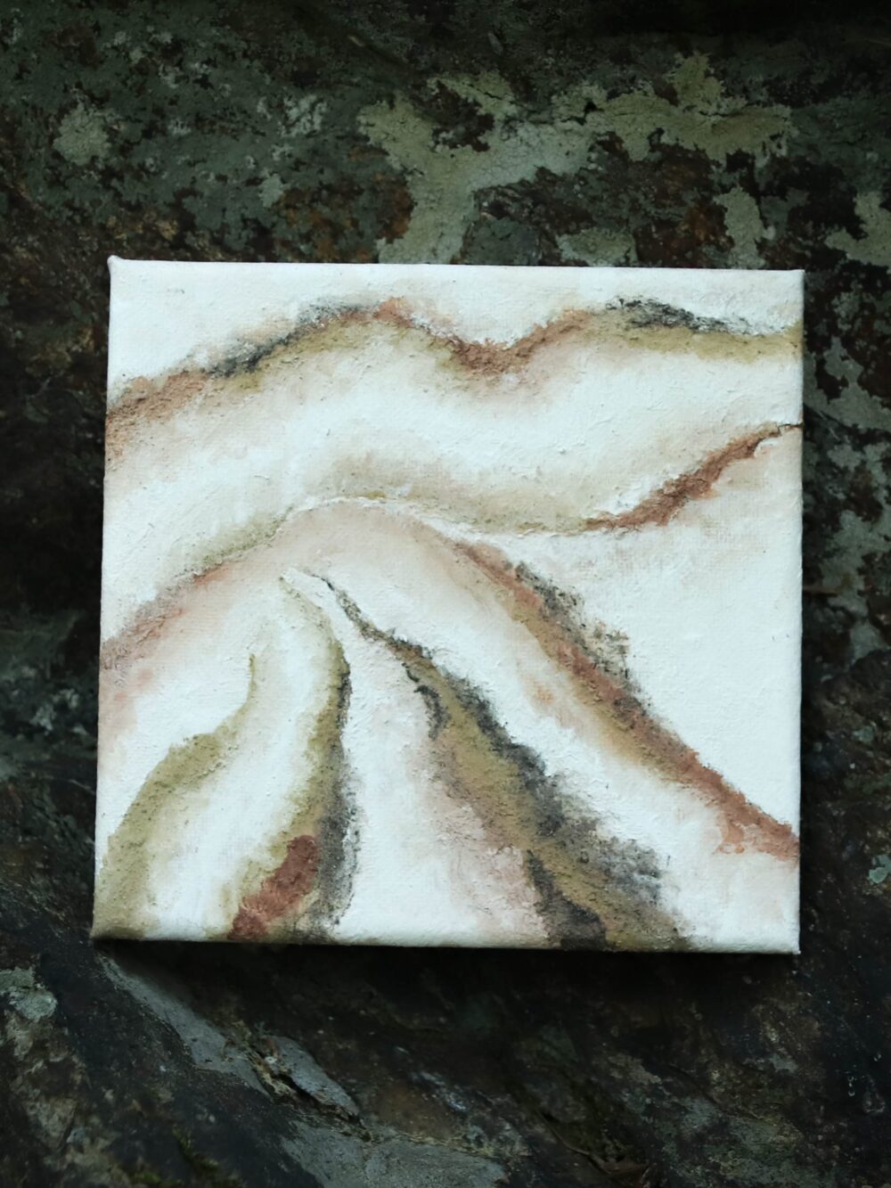 Erdpigmente Malerei auf Leinwand 15x15 Nr.08