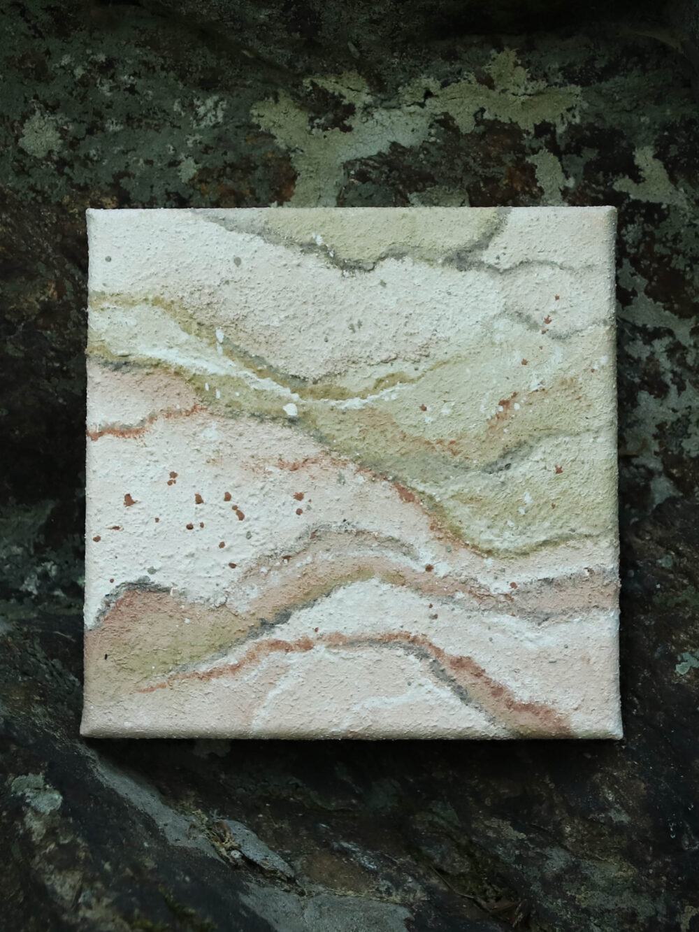 Erdpigmente Malerei auf Leinwand 15x15 Nr.10