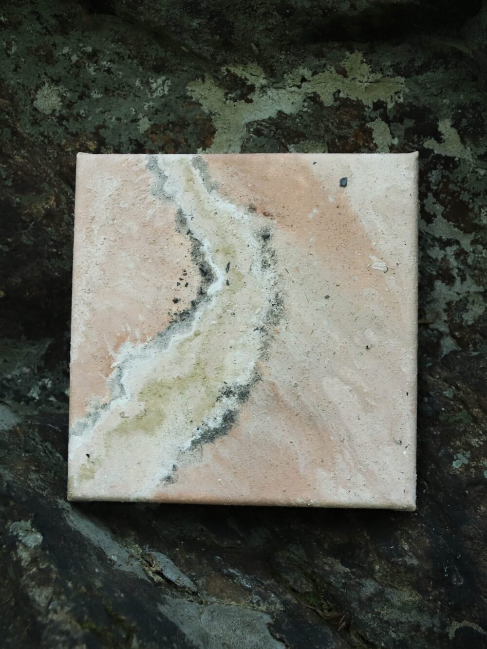 Erdpigmente Malerei auf Leinwand 15x15 Nr.11