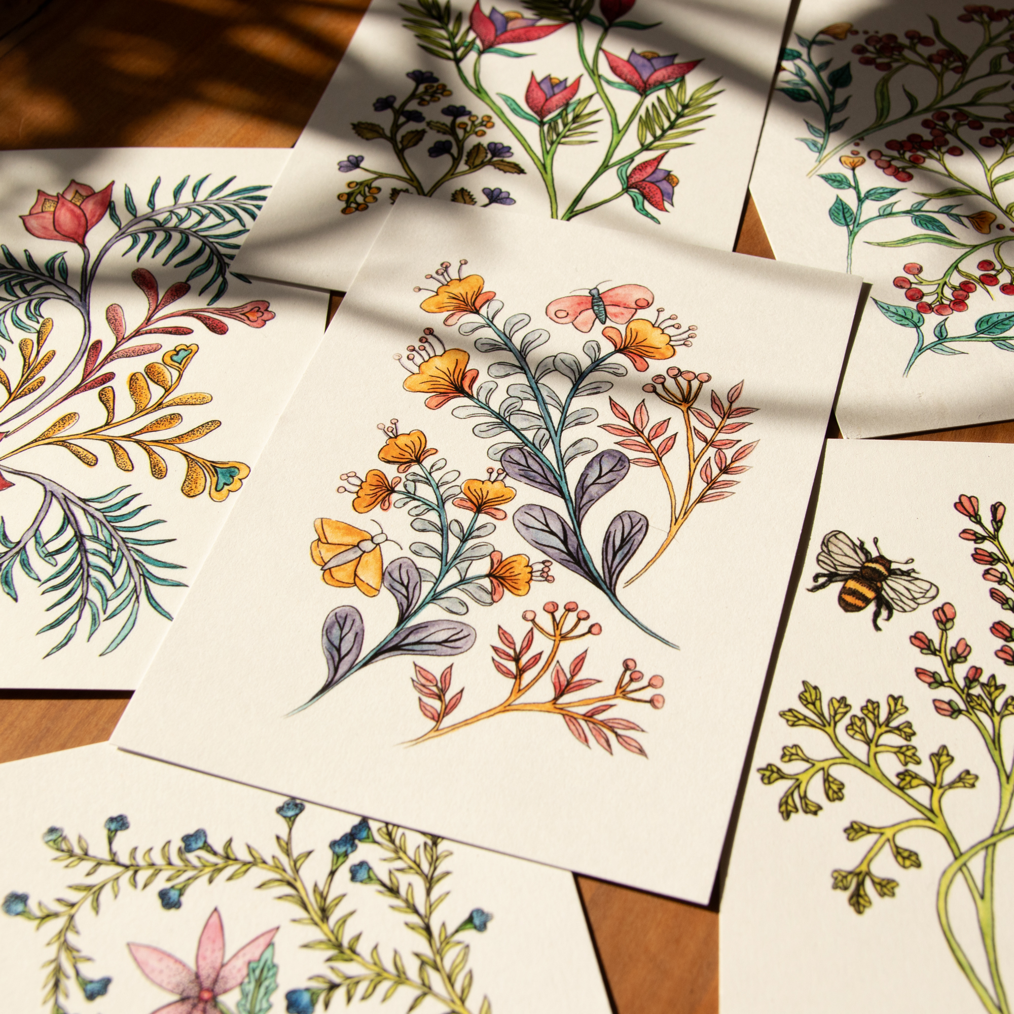 Postkarte Blumen - "April" – Bild 2