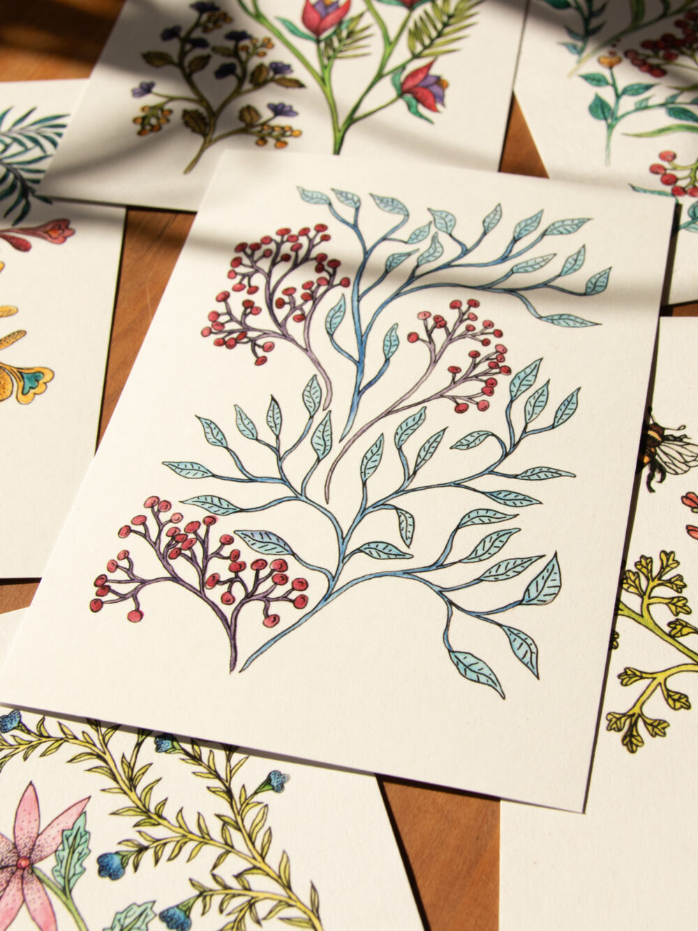 Postkarte Blumen - "Februar"