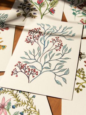 Postkarte Blumen - "Februar"
