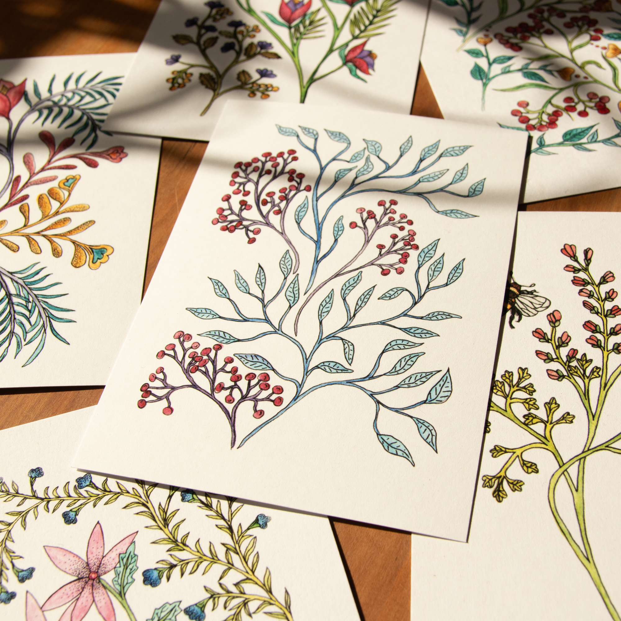 Postkarte Blumen - "Februar"