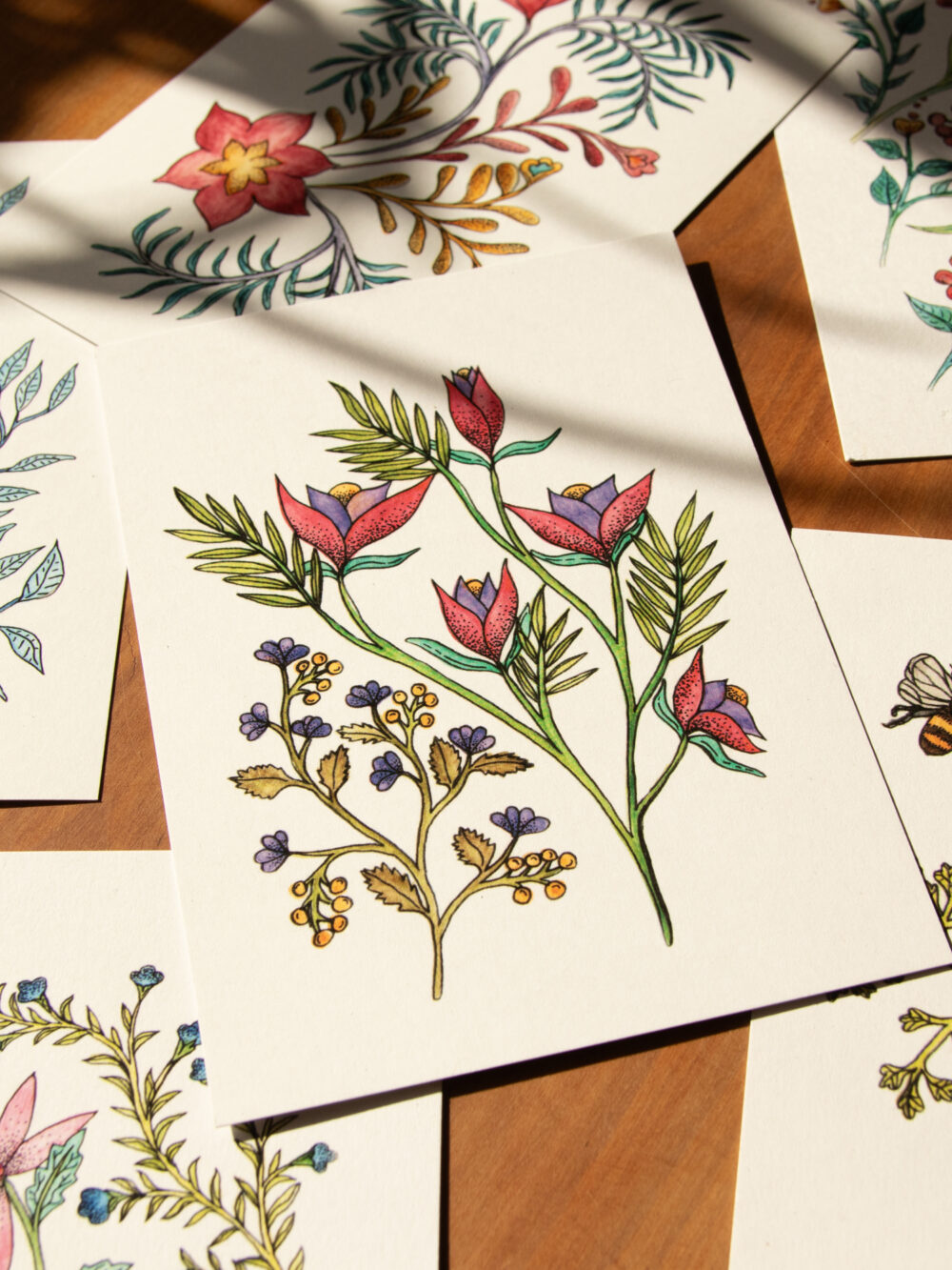Postkarte Blumen - "Juli"