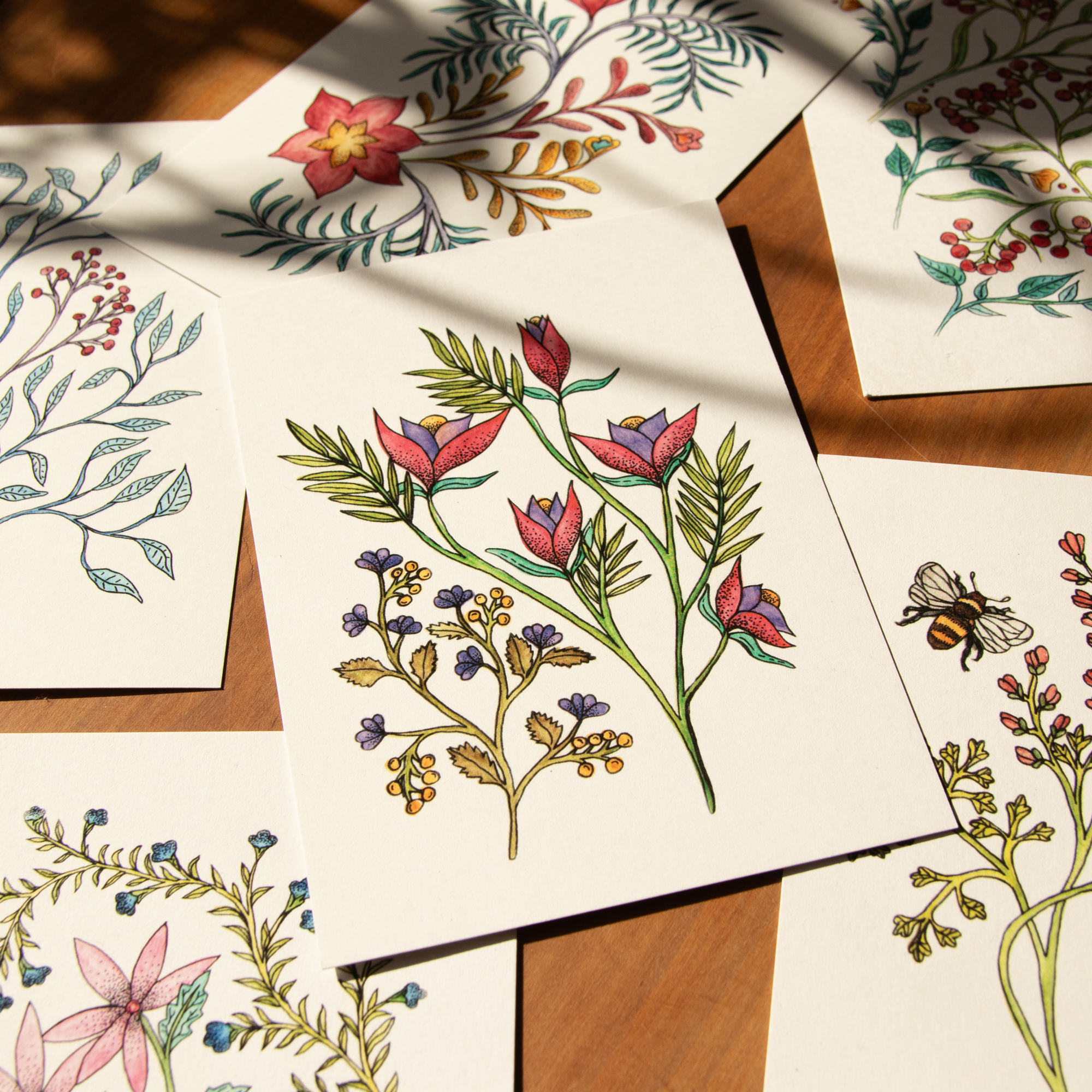 Postkarte Blumen - "Juli"