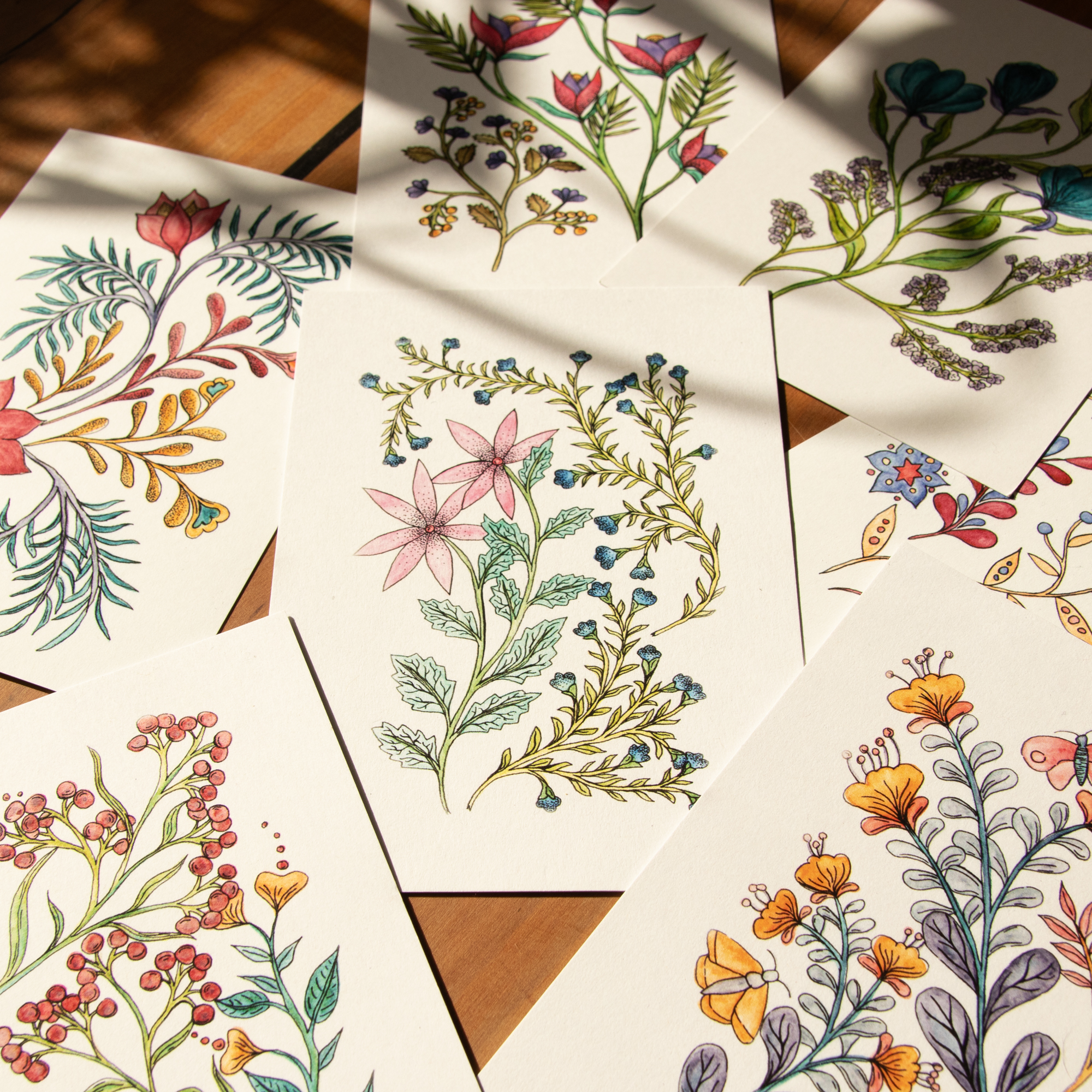 Postkarte Blumen - "Juni" – Bild 2