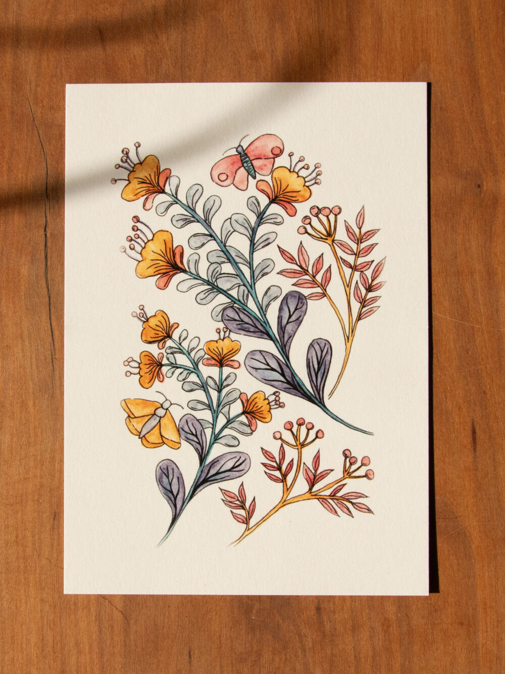 Postkarte Blumen - "April"