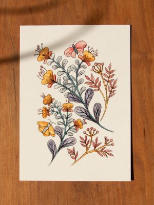 Postkarte Blumen - "April"