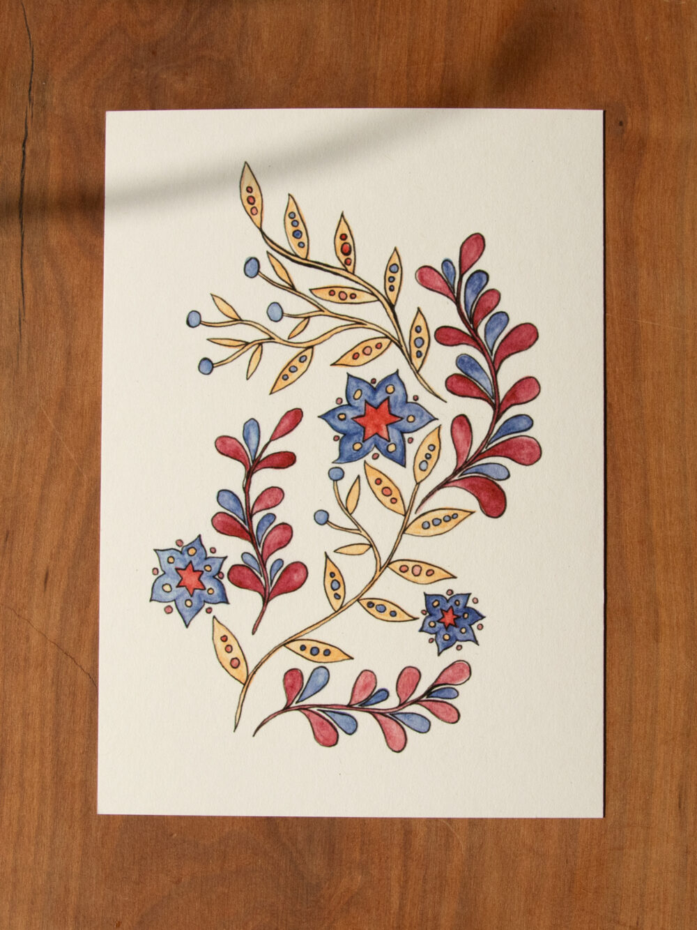 Postkarte Blumen - "Januar"