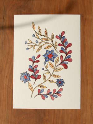 Postkarte Blumen - "Januar"