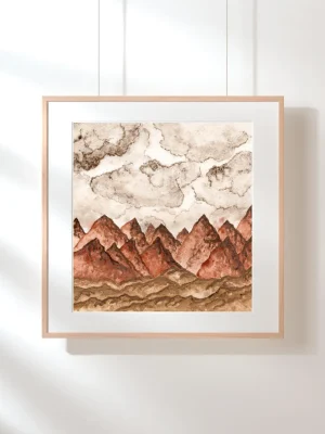 Kunstdruck Erdgemälde "Berge"
