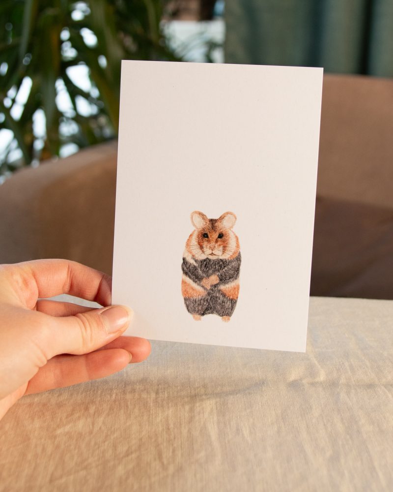 Postkarte Tiere – „Feldhamster“