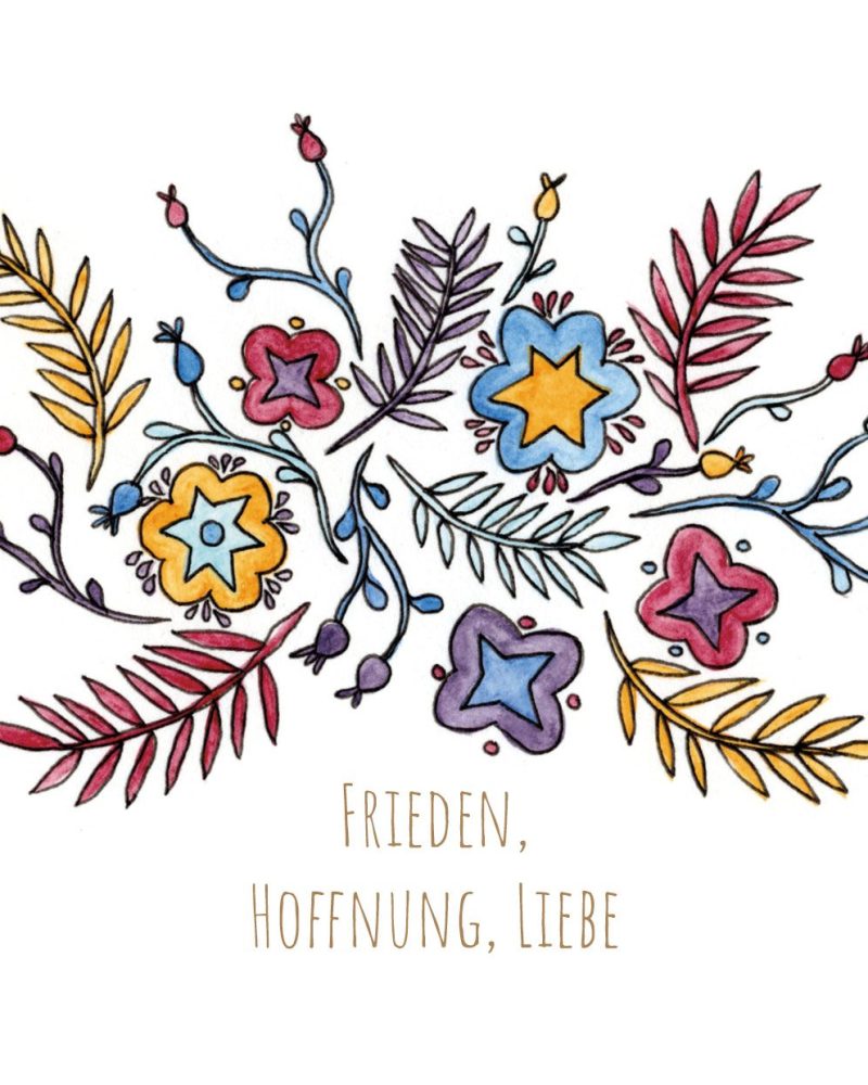 Postkarte Blumen – „Friedensblumen“