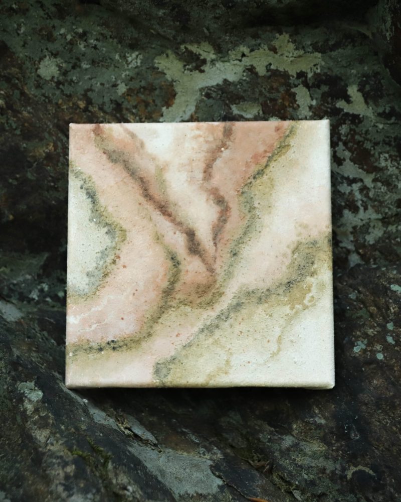 Erdpigmente Malerei auf Leinwand 15×15 Nr.03