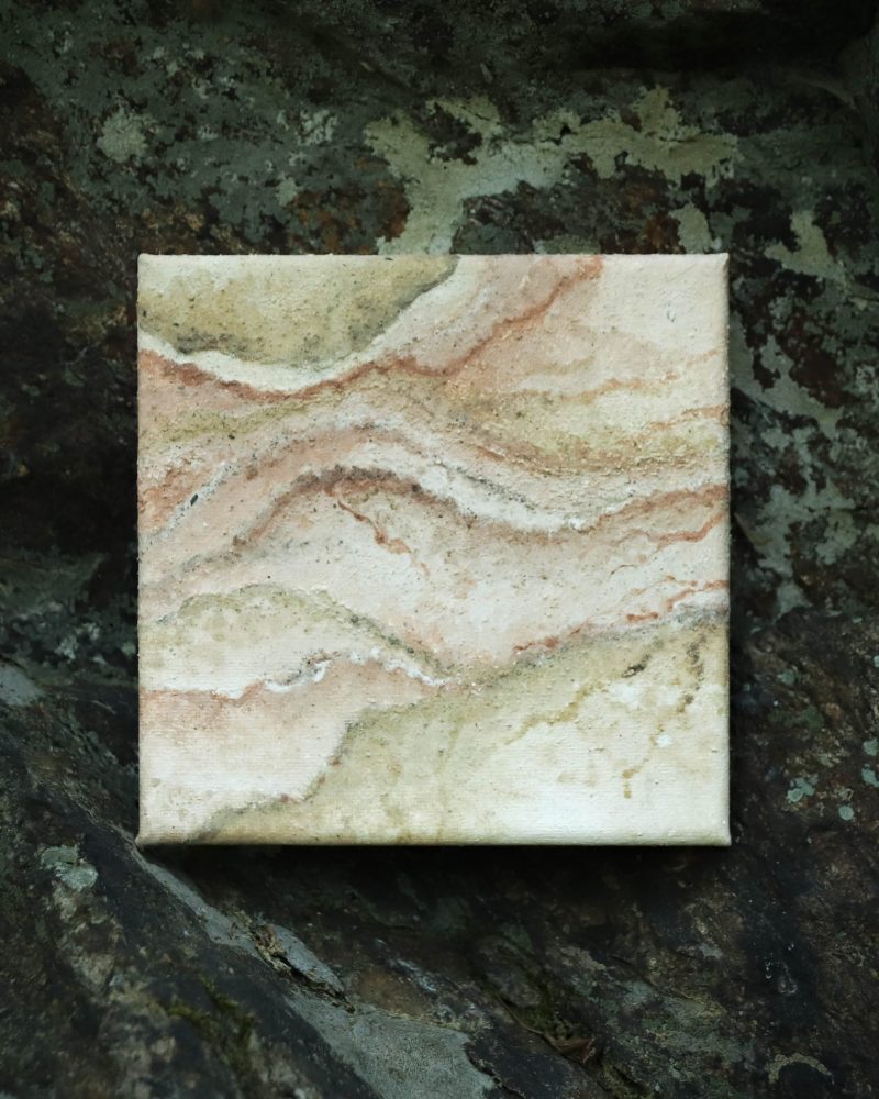 Erdpigmente Malerei auf Leinwand 15×15 Nr.04