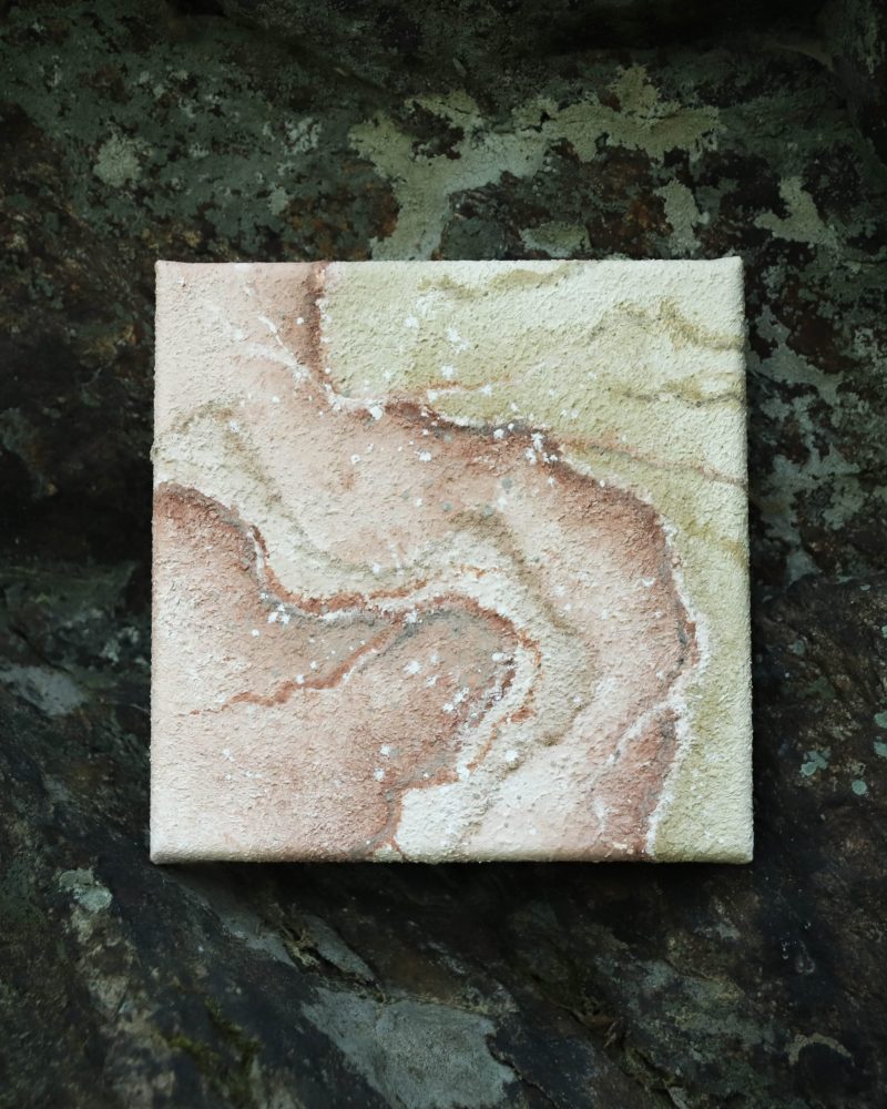 Erdpigmente Malerei auf Leinwand 15×15 Nr.05