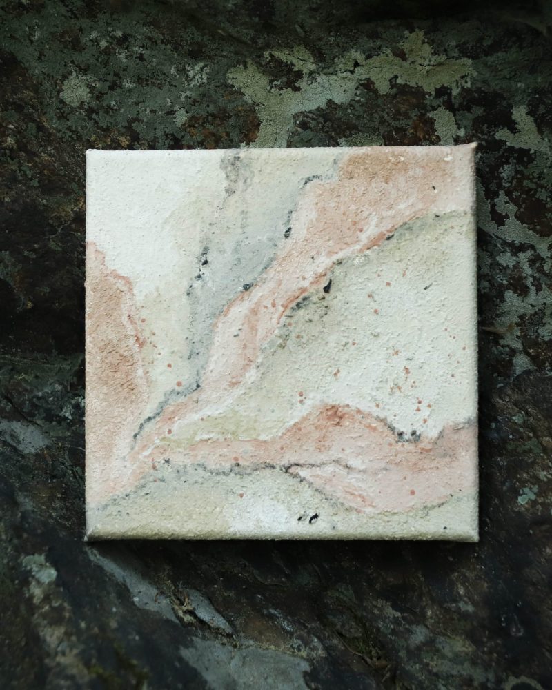 Erdpigmente Malerei auf Leinwand 15×15 Nr.06