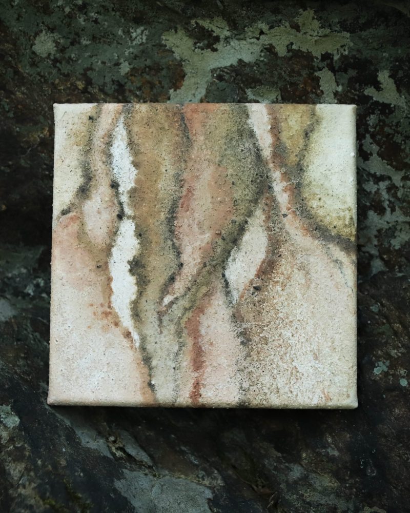 Erdpigmente Malerei auf Leinwand 15×15 Nr.07