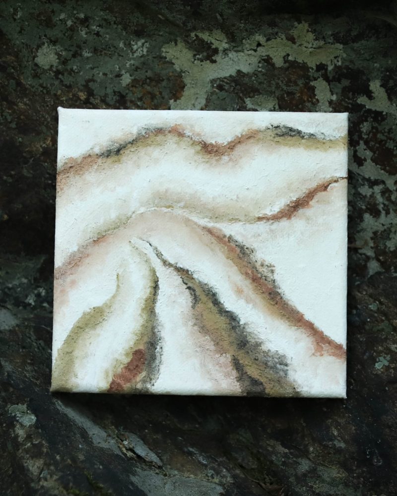 Erdpigmente Malerei auf Leinwand 15×15 Nr.08