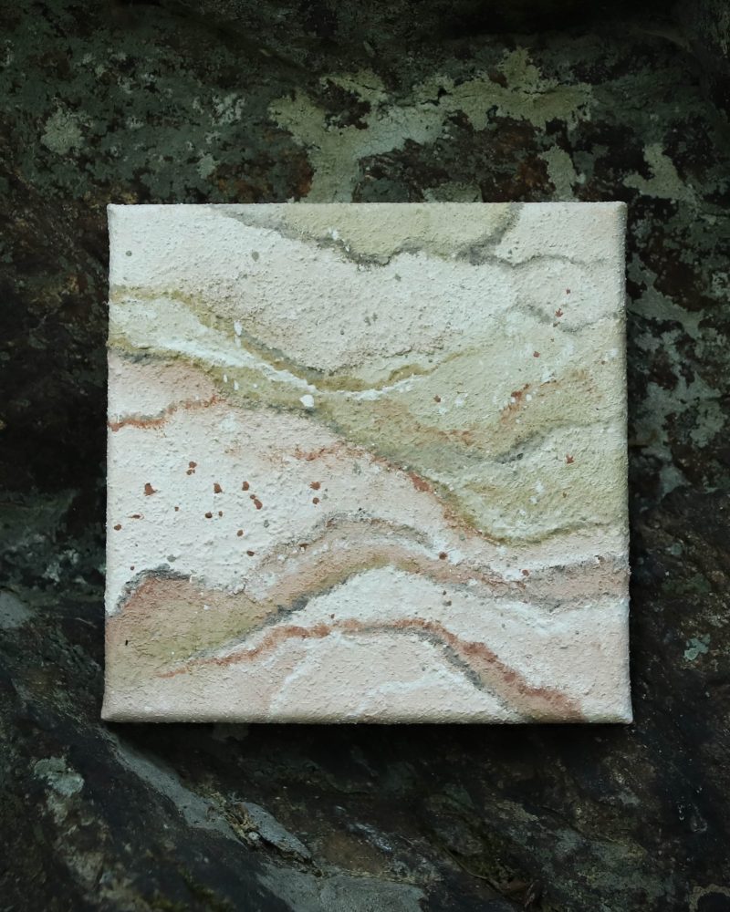 Erdpigmente Malerei auf Leinwand 15×15 Nr.10