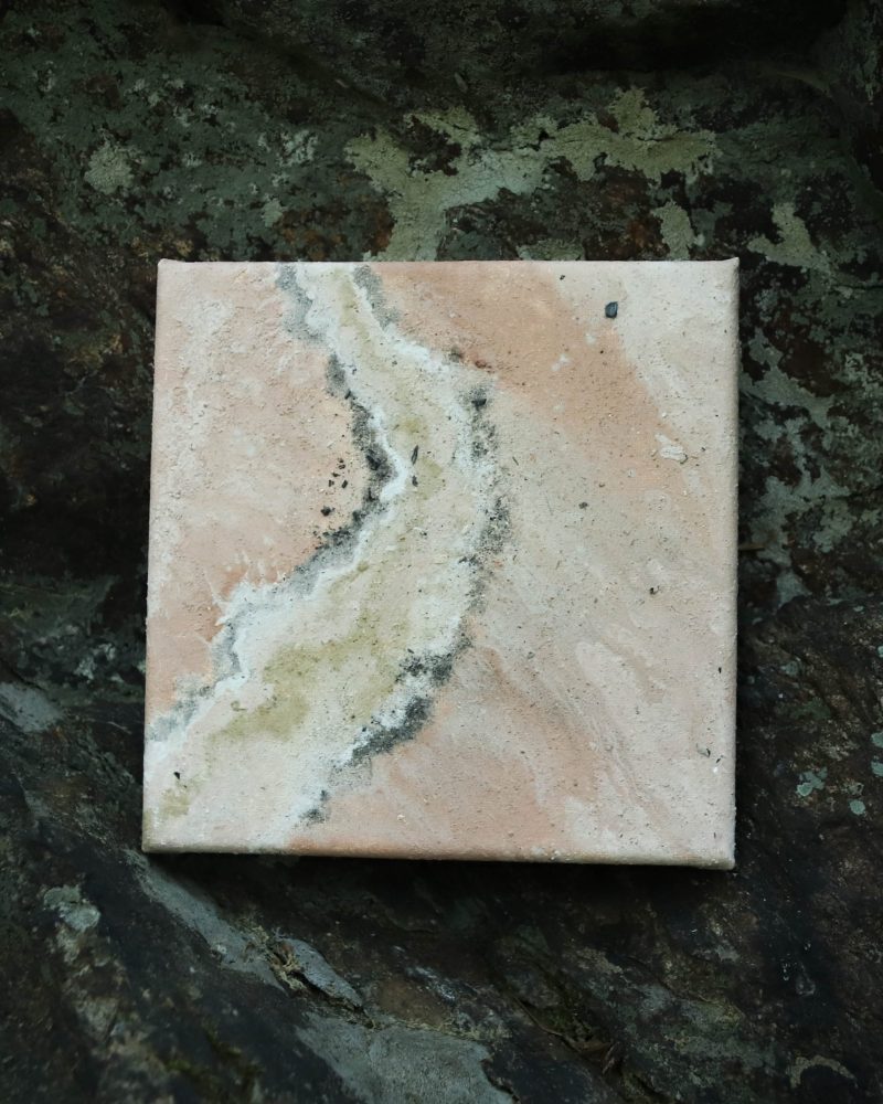 Erdpigmente Malerei auf Leinwand 15×15 Nr.11
