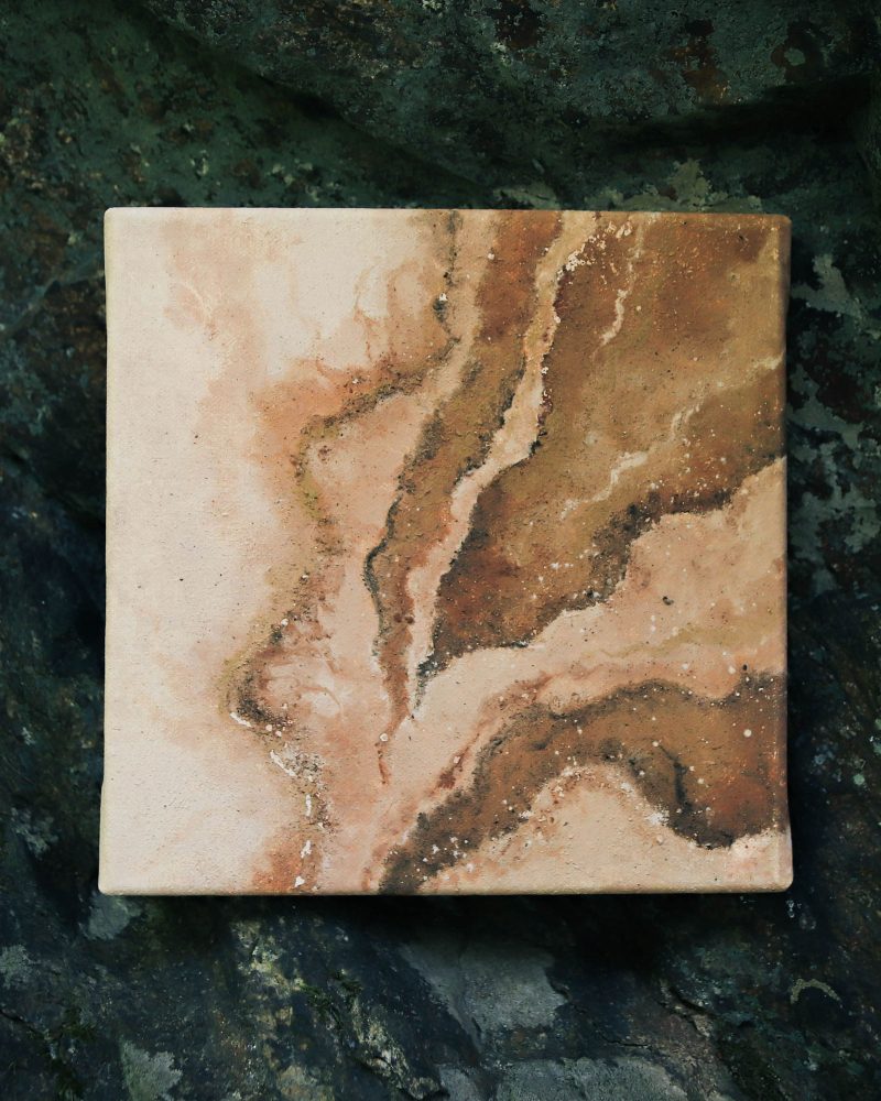 Erdpigmente Malerei auf Leinwand 20×20 Nr.01