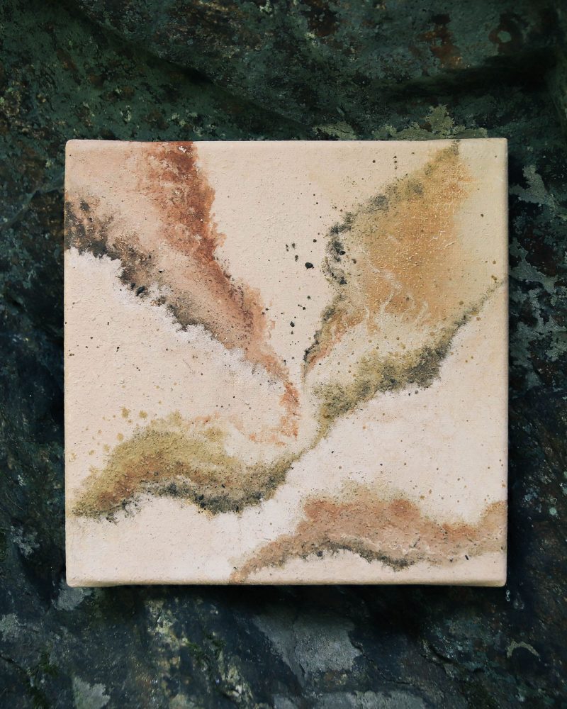 Erdpigmente Malerei auf Leinwand 20×20 Nr.02