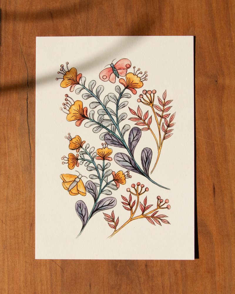 Postkarte Blumen – „April“
