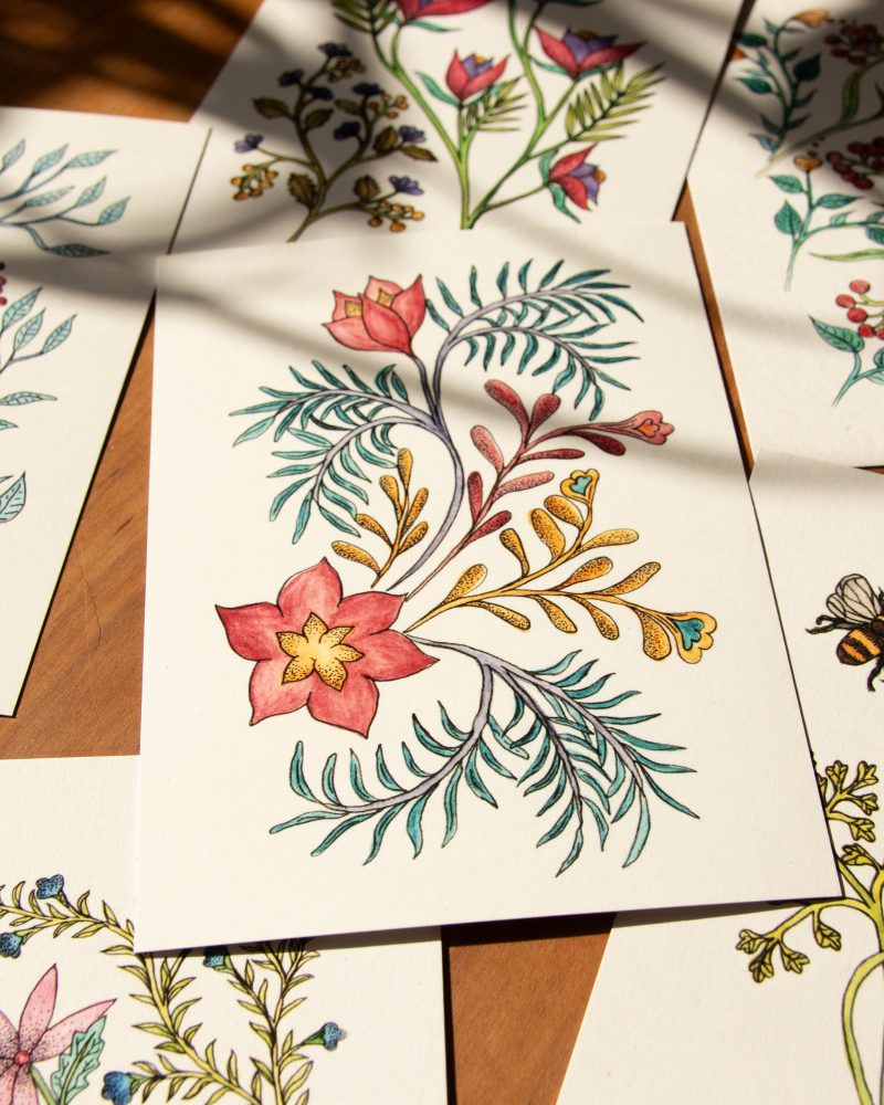 Postkarte Blumen – „Dezember“