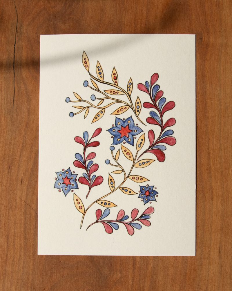 Postkarte Blumen – „Januar“