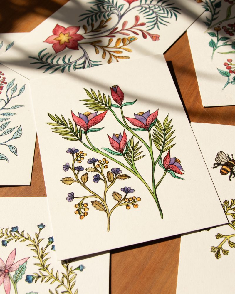 Postkarte Blumen – „Juli“