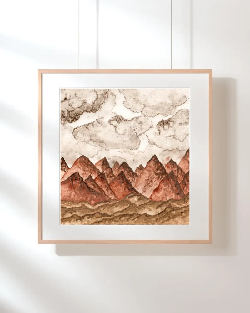 Kunstdruck Erdgemälde „Berge“