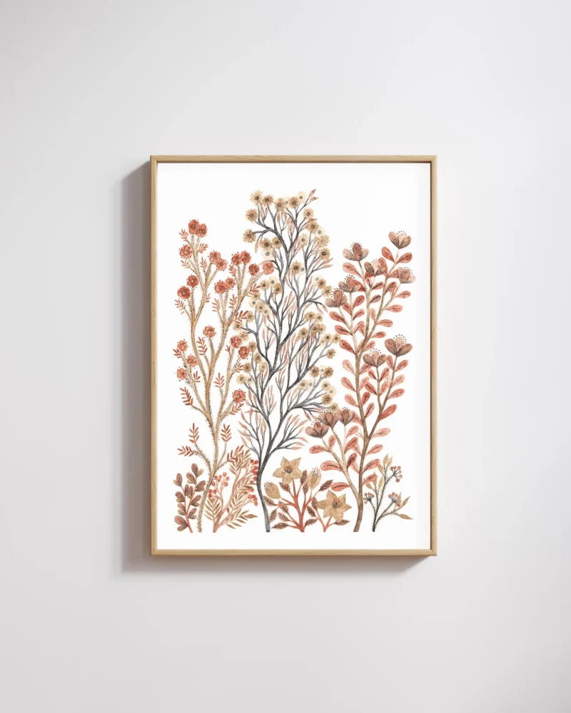 Kunstdruck Erdgemälde Blumen